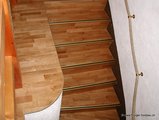 Treppe belegen mit Parkett und Alu-Treppenkanten