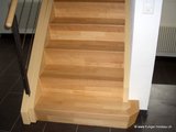 Treppe belegen mit Parkett Winkeltritt